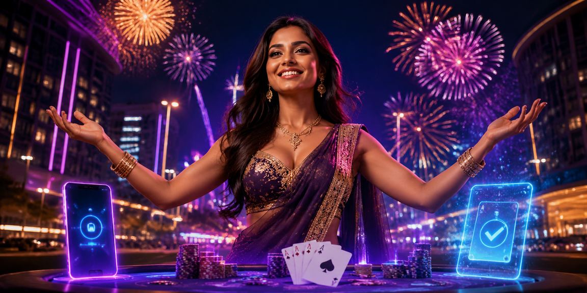 Player enjoying poker game at Bangalore night market